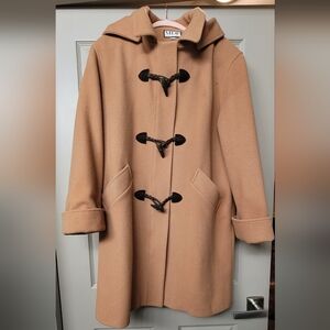 100% wool trench peacoat